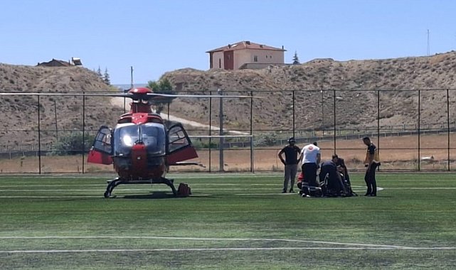 Kalp krizi geçiren 58 yaşındaki hasta hava ambulansıyla Malatya'ya sevk edildi