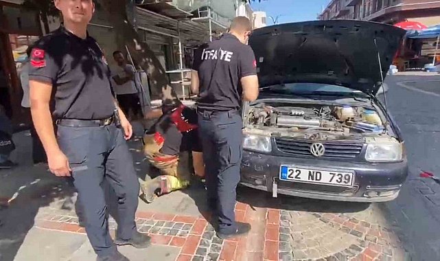 Kaputtan miyav sesi geldi, itfaiye ekipleri harekete geçti