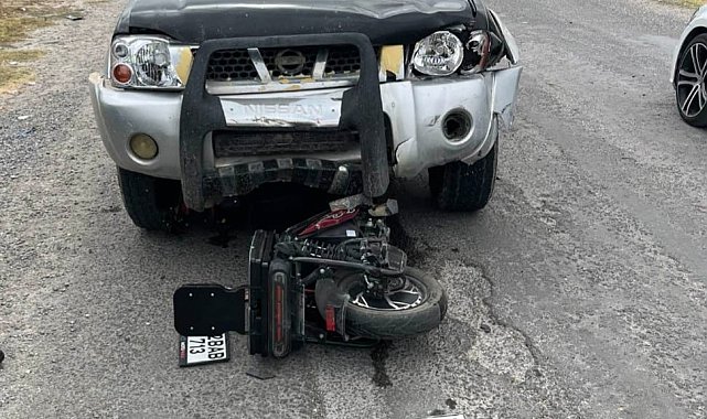Karapınar'da pikap ile motosiklet çarpıştı: 1 yaralı