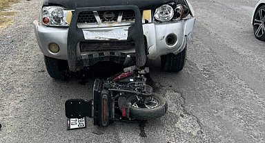 Karapınar'da pikap ile motosiklet çarpıştı: 1 yaralı