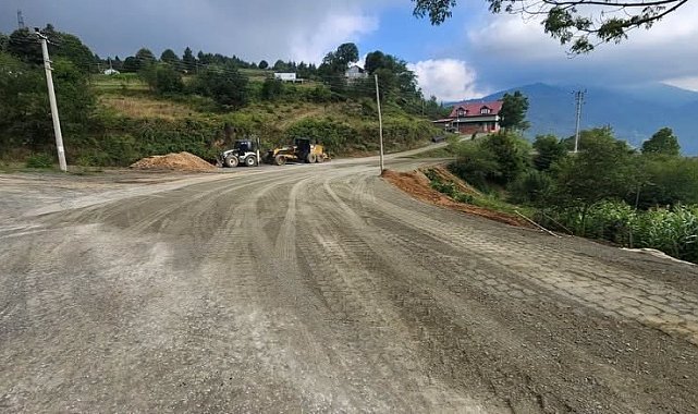 Kardüz yolunda asfalt çalışması için hazırlıklar sürüyor