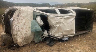 Karpuzlu'da kamyonet takla attı: 3 yaralı