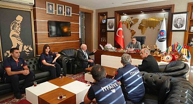 Kars'ta İtfaiye Haftası ziyareti: Başkan Senger itfaiyecileri ağırladı