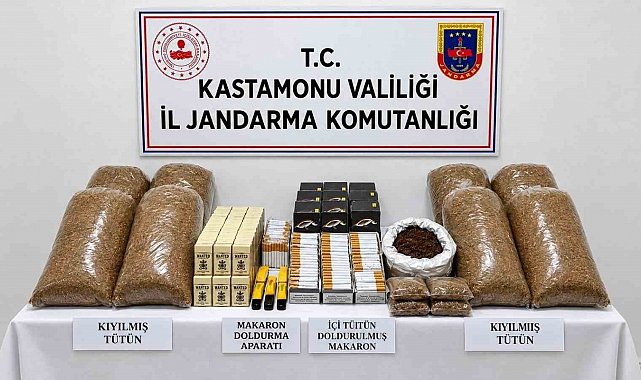 Kastamonu'da 5 bin 480 adet doldurulmuş makaron ele geçirildi
