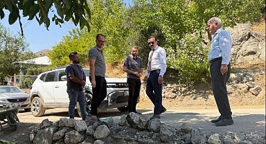 Kaymakam Pelvan köy yollarını asfalt çalışması öncesi inceledi