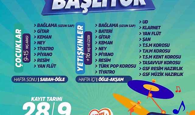 Kayseri Büyükşehir Konservatuvarı'nda kış kursları için kayıtlar başlıyor