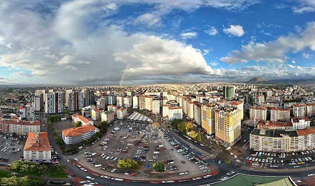 Kayseri semalarında gökkuşağı güzelliği