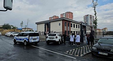 Kayseri'de okul önünde hareketli dakikalar