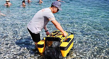 Kemer koylarında "Çöp Kapar" ile temizlik çalışmaları başladı