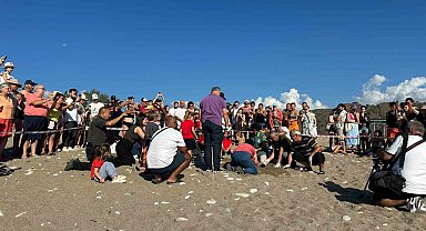 Kemer'de son caretta caretta yuvası açıldı