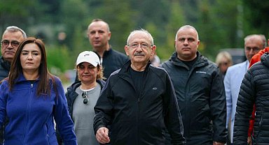 Kılıçdaroğlu, Abant Gölü çevresinde yürüyüş yaptı