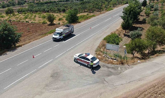 Kilis'te trafik güvenliği için dron ile denetimi gerçekleşti