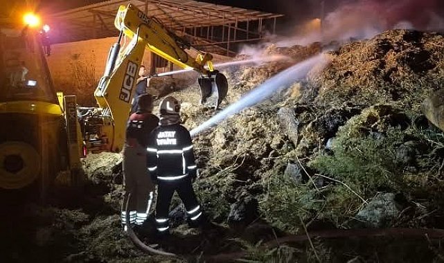 Kırıkhan'da samanlık yangını yaşandı