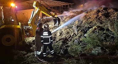 Kırıkhan'da samanlık yangını yaşandı