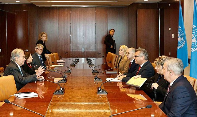 KKTC Cumhurbaşkanı Erhürman, BM Genel Sekreteri Guterres ile bir araya geldi