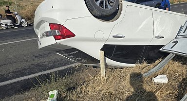 Kontrolden çıkan otomobil takla attı; 1 yaralı