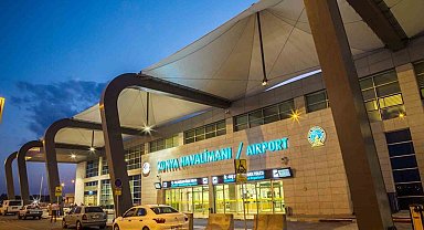 Konya Havalimanı ağustos ayında 115 bin 268 yolcuya hizmet verdi