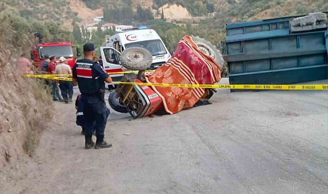 Köşk'te seyyar pide fırını taşıyan traktör devrildi: 1 ölü, 1 yaralı