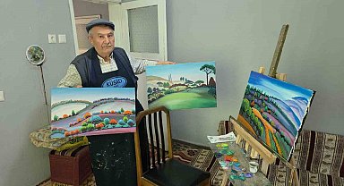Kütahya'da "çoban ressam" 36 yıldır doğayı tuvale yansıtıyor