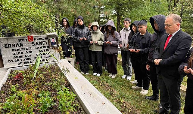 Ladik'te şehidin adını taşıyan okuldan anlamlı anma