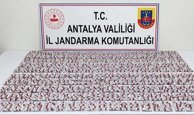 Manavgat'ta 3 bin sentetik hap ele geçirildi