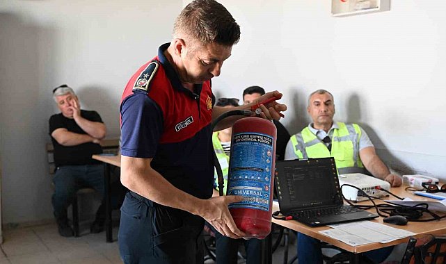 Manisa Büyükşehir Belediyesi personeline nefes kesen tatbikat