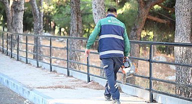 Manisa'nın tarihi ve doğal güzelliklerine uzanan yolda temizlik çalışması