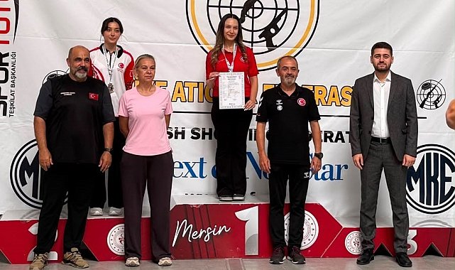 Manisalı milli sporcu Denktaş'tan rekor üstü atış