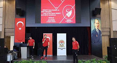 Merkezefendi'de futbolun yeni sezon kuralları konuşuldu