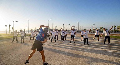 Mersinli muhtarlar sabah sporunda buluştu