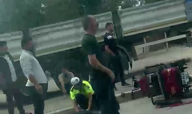 Motosiklet ile otomobil çarpıştı: 1 yaralı