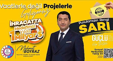 MTSO Başkan Adayı Boyraz'ın pusula rengi belli oldu