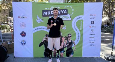 Mudanya Triatlonu'nda azmin adı Muhammed Ali Aydın