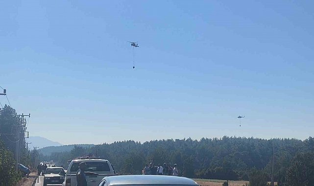 Muğla'daki yangına 7 uçak, 15 helikopterle müdahale sürüyor