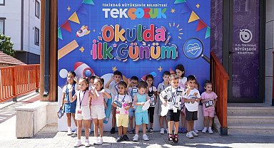 Muratlı'da gündüz bakımevinde ilk ders heyecanı