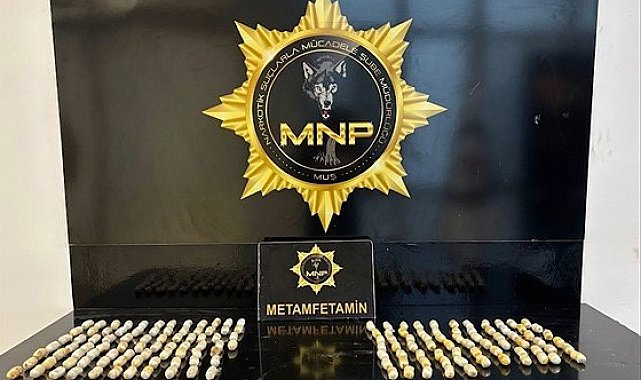 Muş'ta 1 kilo 146 gram metamfetamin ele geçirildi