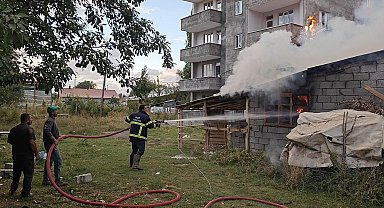 Muş'ta odunlukta korkutan yangın