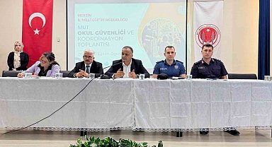 Mut'ta okul güvenliği ve koordinasyon toplantısı