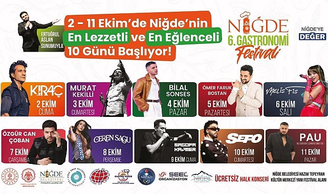Niğde'de 10 gün sürecek Gastronomi Festivali başlıyor