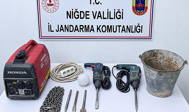 Niğde'de kaçak kazı operasyonu: 1 şüpheliye işlem