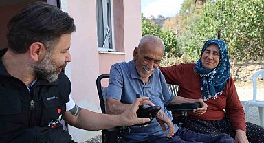 Orman yangınında tamamen yanan evin eşyaları yenilendi