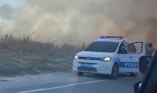 Otluk alanda çıkan yangın itfaiyenin müdahalesiyle söndürüldü