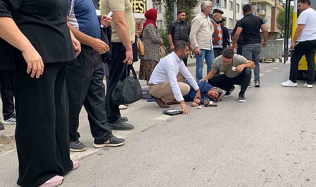 Otobüsün çarptığı yaşlı kadın ağır yaralandı