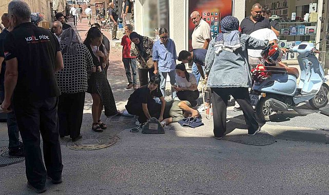 Otomobile çarpmamak için manevra yaptı, taş dubaya çarpıp savruldu