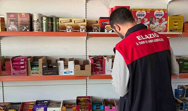 Palu'da marketlere gıda denetimi