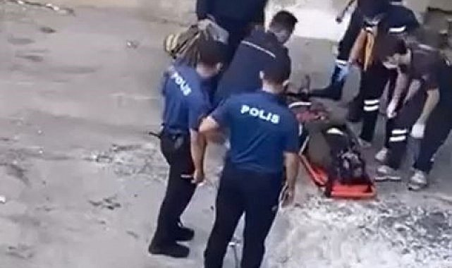 Polisten kaçan kadın dereye atladı, ayağını kırarak hastanelik oldu; o anlar kamerada