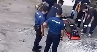Polisten kaçan kadın dereye atladı, ayağını kırarak hastanelik oldu; o anlar kamerada