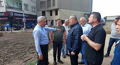 Rize'de sağanak yağışın vurduğu Pazar'da hasar tespit çalışmaları sürüyor