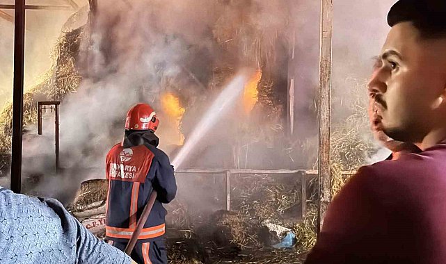 Samanlık alev alev yandı, 4 kişi dumandan etkilendi
