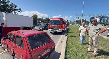 Samsun'da araçlar çarpıştı: 2'si çocuk 3 yaralı